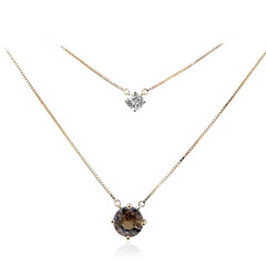 Collar en oro con Tanzanita sin calentar (de Melo)