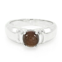 Anillo de hombre en plata con Escapolita ojo de gato