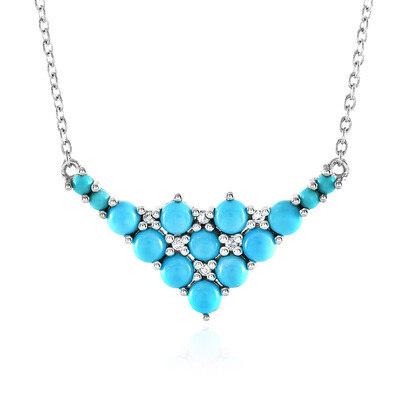 Collar en plata con Turquesa bella durmiente