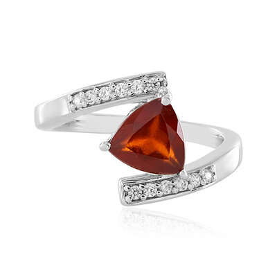 Anillo en plata con Granate Hesonita