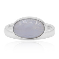 Anillo en plata con Ágata azul