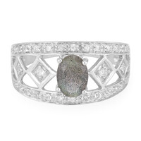 Anillo en plata con Espectrolita