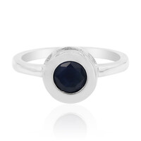 Anillo en plata con Zafiro azul