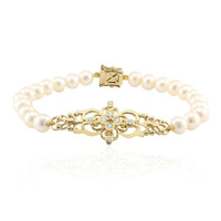 Brazalete en plata con Perla blanca Freshwater