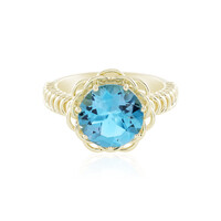 Anillo en oro con Topacio azul suizo (Ornaments by de Melo)