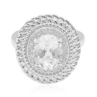 Anillo en plata con Topacio blanco