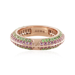 Anillo en plata con Zafiro de Ceilán rosa (Adela Silber)