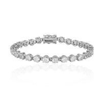 Brazalete en plata con Topacio blanco