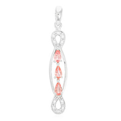 Colgante en plata con Zafiro Padparadscha