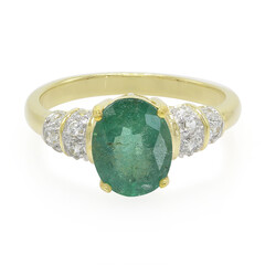 Anillo en plata con Esmeralda de Bahía