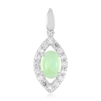 Colgante en plata con Crisoprasa imperial