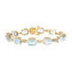 Brazalete en plata con Topacio azul cielo