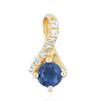 Colgante en oro con Zafiro azul