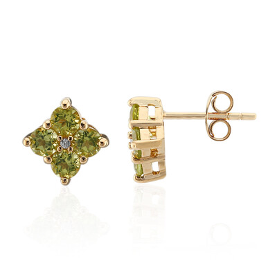 Pendientes en plata con Peridoto de Birmania