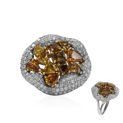 Anillo en oro con Diamante naranja SI2 (CIRARI)