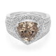 Anillo en plata con Cuarzo ahumado