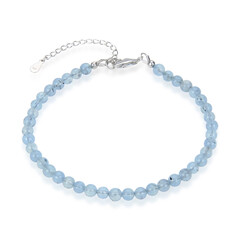 Brazalete en plata con Aguamarina