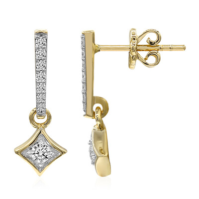 Pendientes en oro con Diamante IF (D) (Annette)