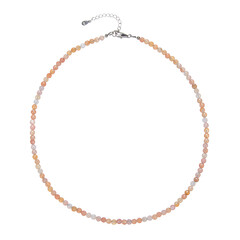 Collar en plata con Ágata rojo de Botswana
