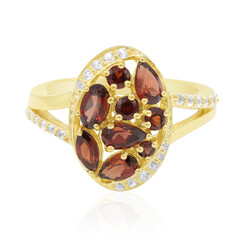 Anillo en plata con Granate de Mozambique