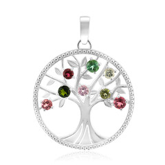 Colgante en plata con Turmalina verde de Brasil