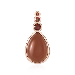 Colgante en plata con Piedra de luna chocolate (KM by Juwelo)