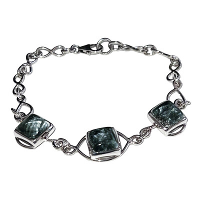Brazalete en plata con Serafinita