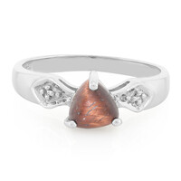 Anillo en plata con Ojo de tigre rojo
