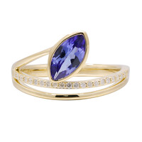 Anillo en oro con Tanzanita AAA (CIRARI)