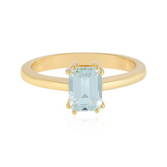 Anillo en plata con Aguamarina