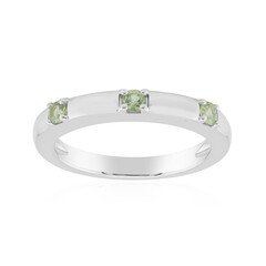 Anillo en plata con Zafiro verde de Tulear (Pallanova)
