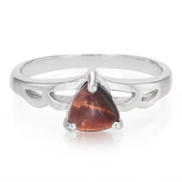 Anillo en plata con Ojo de tigre rojo