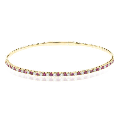 Brazalete en oro con Rubí de Mozambique AAA (CIRARI)