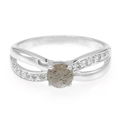 Anillo en plata con Espectrolita