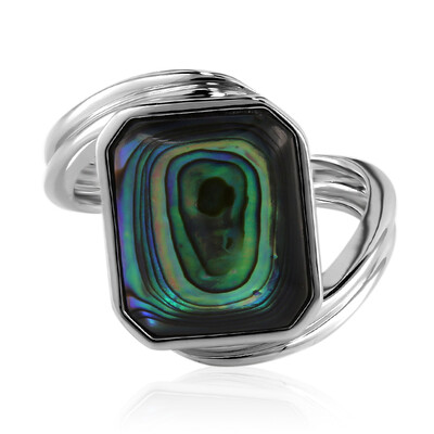 Anillo en plata con Concha de Abalone (MONOSONO COLLECTION)