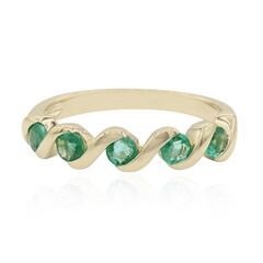Anillo en oro con Esmeralda de Zambia