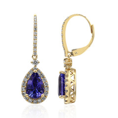 Pendientes en oro con Tanzanita AAA (CIRARI)