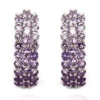 Pendientes en plata con Amatista