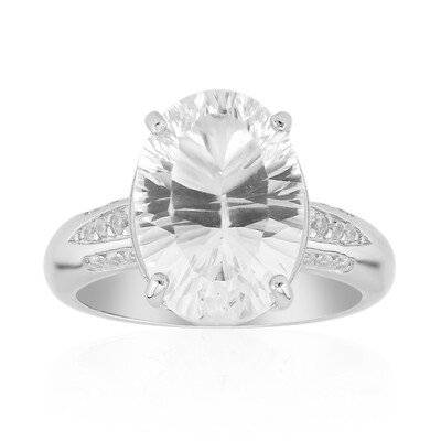 Anillo en plata con Topacio blanco