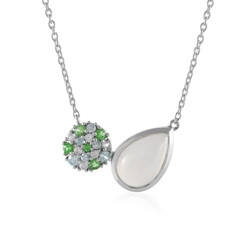 Collar en plata con Piedra de Luna blanca (KM by Juwelo)