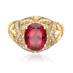 Anillo en oro con Rubelita de Brasil AAA (CIRARI)