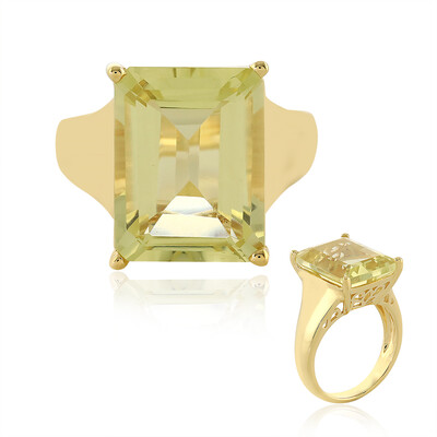 Anillo en plata con Quarzo limón