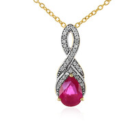 Collar en plata con Zafiro rosa de Madagascar