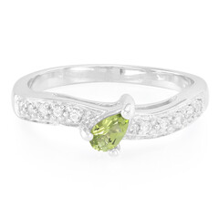 Anillo en plata con Turmalina cuprífera