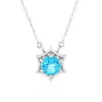 Collar en plata con Topacio color Paraiba