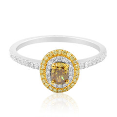 Anillo en oro con Diamante naranja (CIRARI)