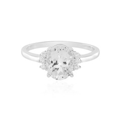 Anillo en plata con Topacio blanco