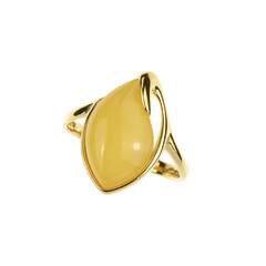 Anillo en plata con Ámbar báltico