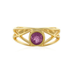 Anillo en plata con Fluorita púrpura
