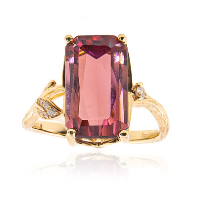 Anillo en oro con Turmalina neón del Congo (Smithsonian)